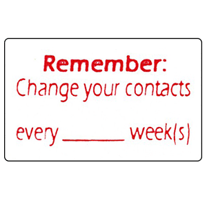 Contact Lens Stickers - Reminder
