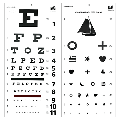 High Contrast - 20' Snellen E & Child Eye Chart