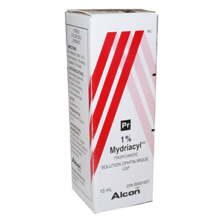 Mydriacyl 1.0% - Tropicamide 1.0% - 15mL – Medical Professionals Only/No Residential Addresses