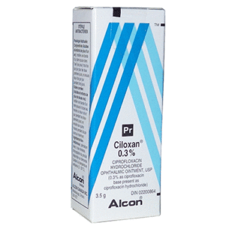 Ciloxan 0.3% Ointment - Ciprofloxacin hydrochloride 0.3% - 3.5g – Medical Professionals Only/No Residential Addresses