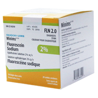 Minims - Fluorescein Sodium 2.0% - Box of 20 – Medical Professionals Only/No Residential Addresses