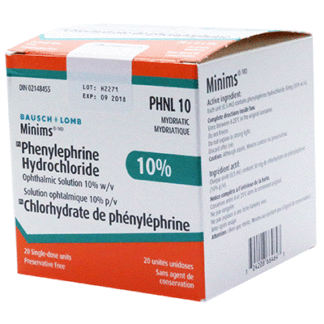 Minims - Phenylephrine Hydrochloride 10% - Box of 20 – Medical Professionals Only/No Residential Addresses