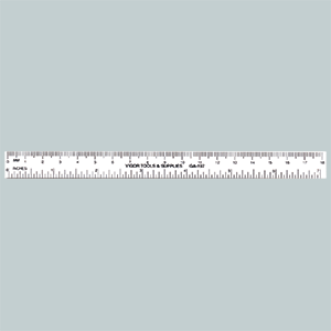 Ruler - 7" White Plastic